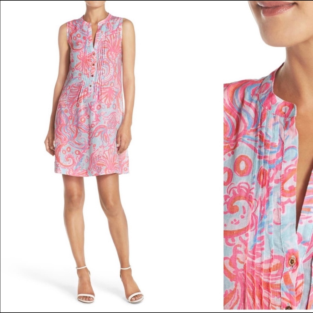 Lilly Pulitzer Sarasota Print Linen Tunic Dress